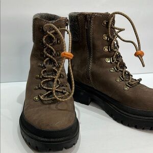 Lucky Brand Brown Leather Ankle Boots